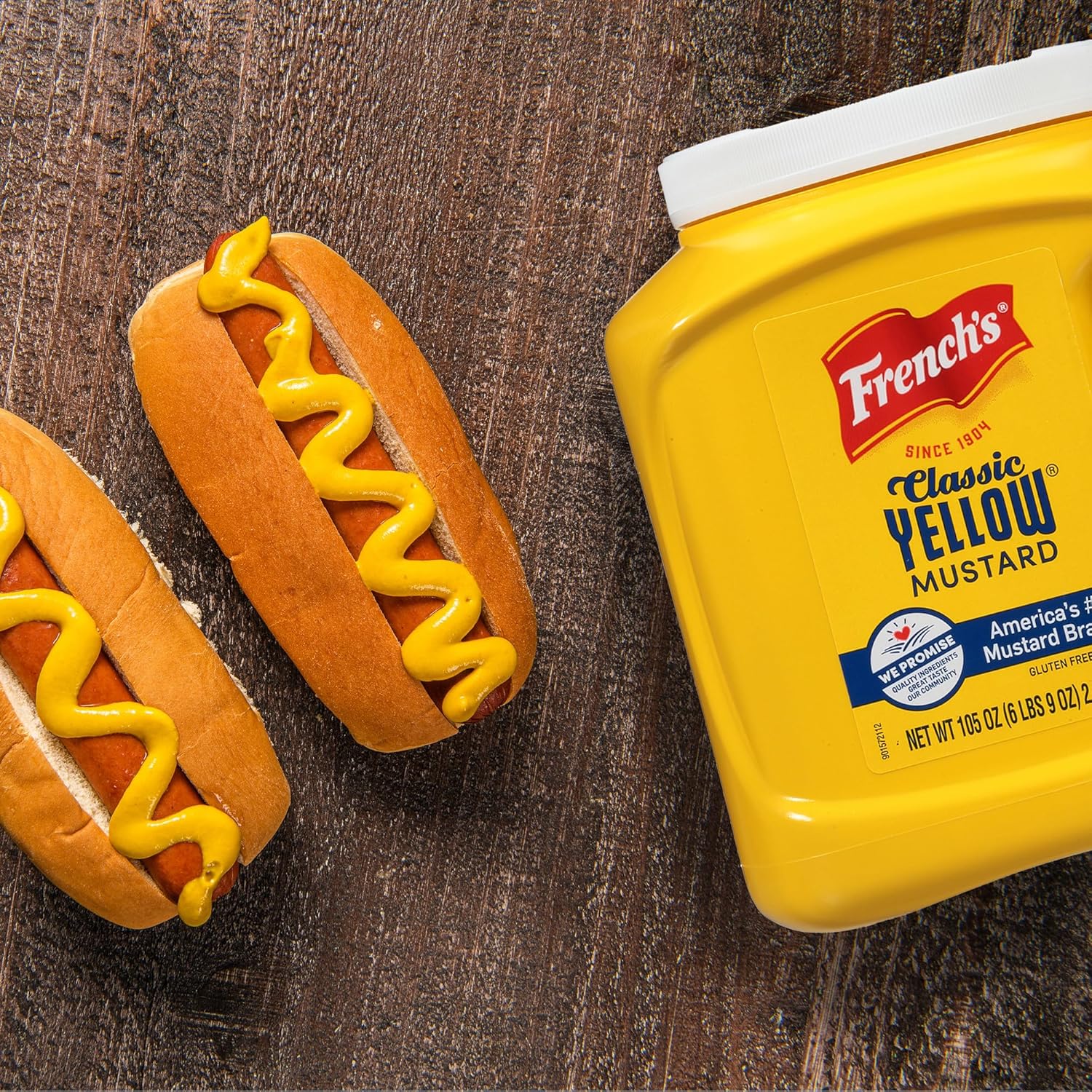 French's Classic Yellow Mustard, 105 oz – Cramp Relief Mustard for Personal Wellness Routines and Single-Serve Home Use
