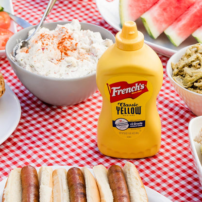 French's Classic Yellow Mustard, 30 oz Pack of 2 – Kosher and Gluten-Free Pantry Staple for Health-Focused Family Cooking