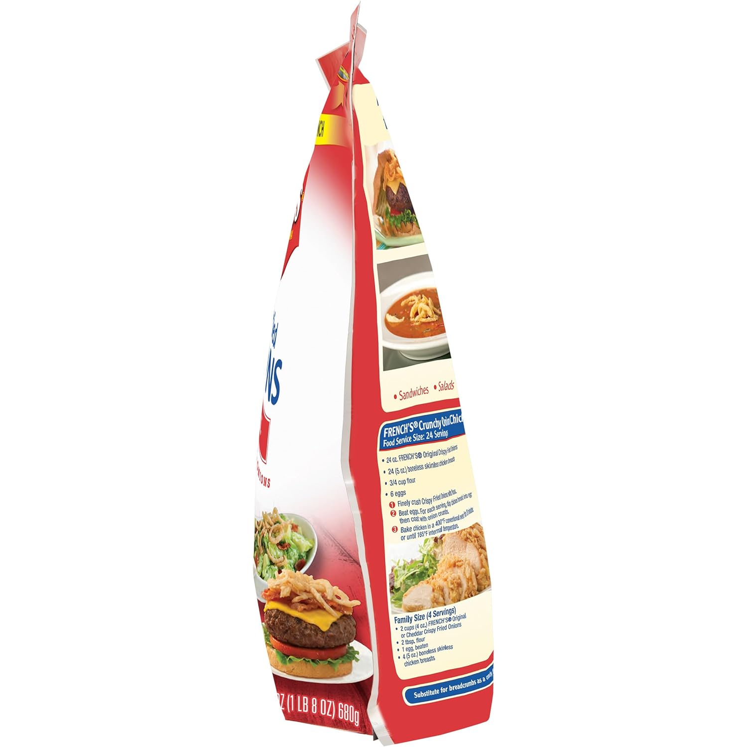 French's Original Crispy Fried Onions 24 oz – No-Prep Crispy Garnish for Busy Home Cooks
