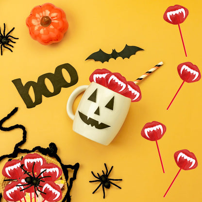 Fruidles Halloween Vampires Fangs Tattoo Lollipops – Fun Stocking Stuffer for Halloween-Themed Holiday Gifting