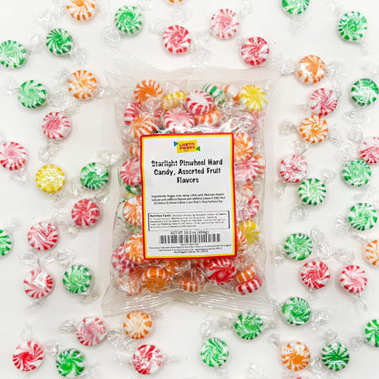 Fruit Starlights Hard Candy – Assorted Pinwheel Sweets in 75 Count Bag, Choking-Conscious Individually Wrapped Candy for Family Bowls