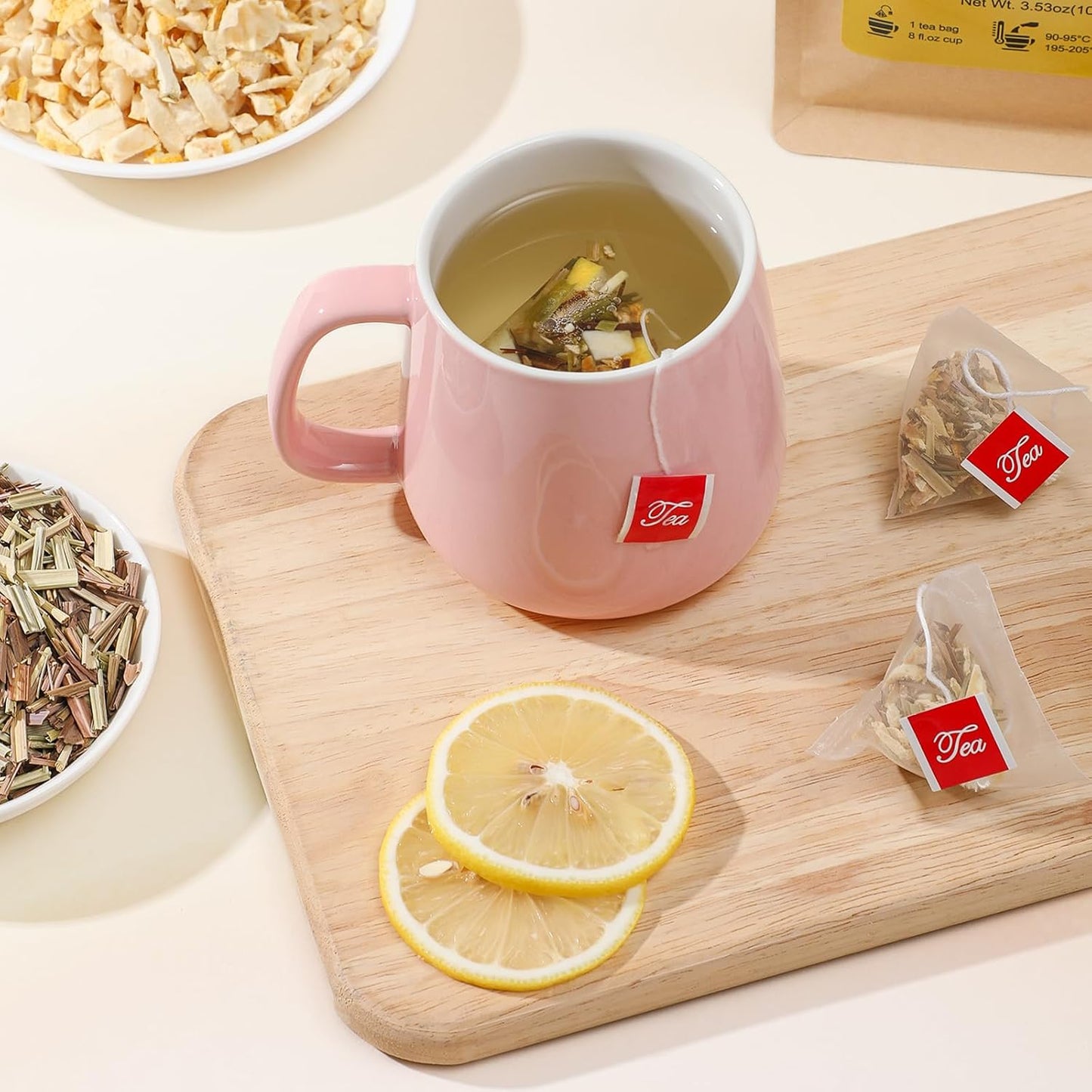 FullChea Lemon Ginger Herbal Sachets – Color-Changing Cup as Living Room Conversation Starter