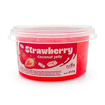 Fusion Select Coconut Jelly Trio – Ready-to-Eat Fruit Jelly for Kids' Parfaits, Sundaes, and After-School Treats, 14 oz