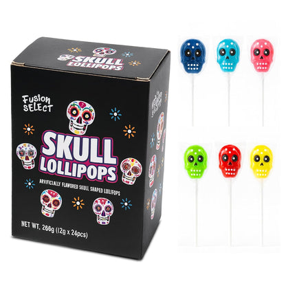 Fusion Select Trick or Treat Lollipops – Kid-Friendly Halloween Candy with Frankenstein, Ghost & Pumpkin Designs, Bulk 30 Count