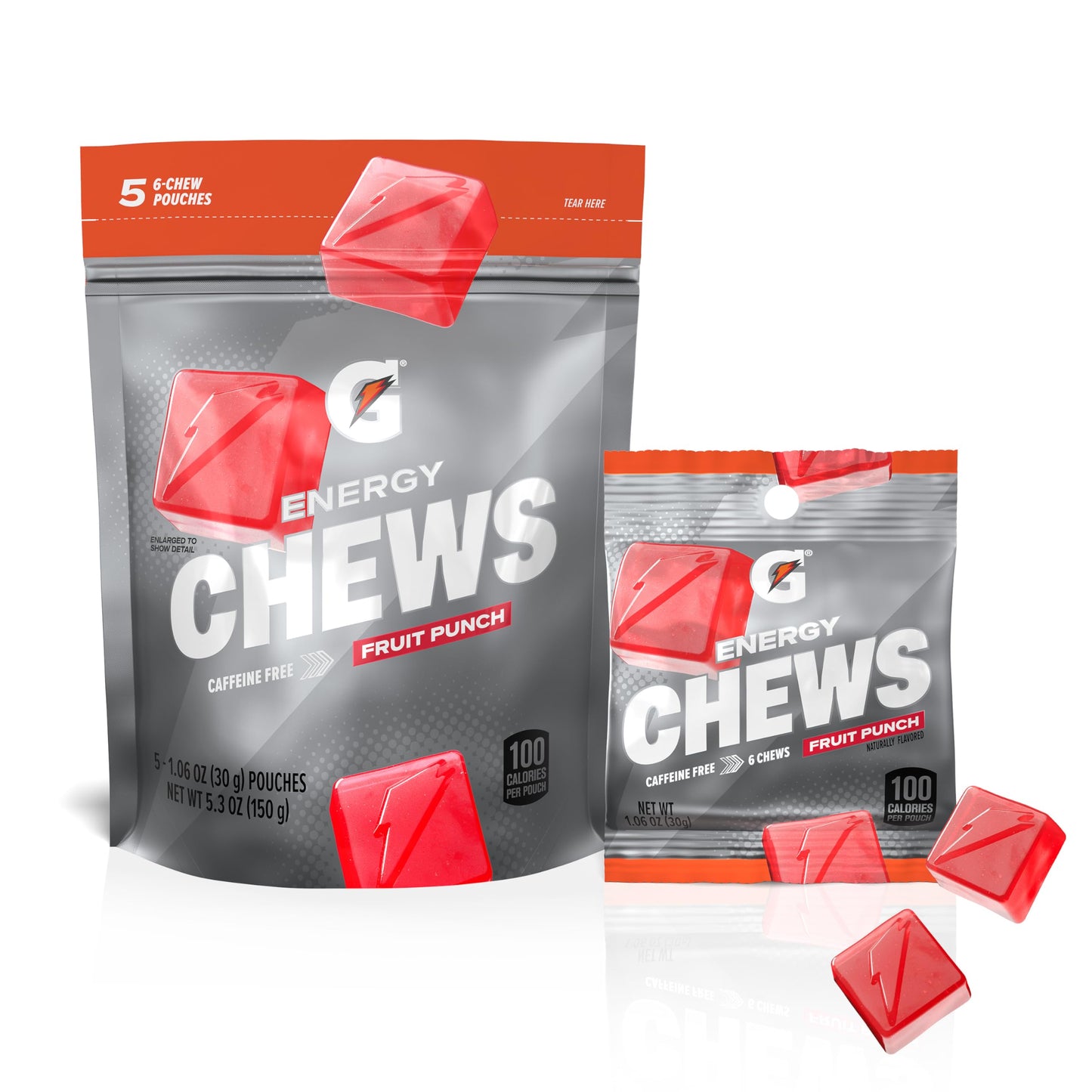 Gatorade Energy Chews Cool Blue – Youth Sports Sideline Snack, Caffeine-Free Gummy Pack for Parents Packing Tournament Lunches