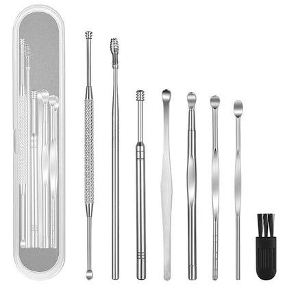 Geengle Ear Care Tools – Sanitizable Stainless Steel Ear Picks, Safer Daily Ear Maintenance for Sensitive Users