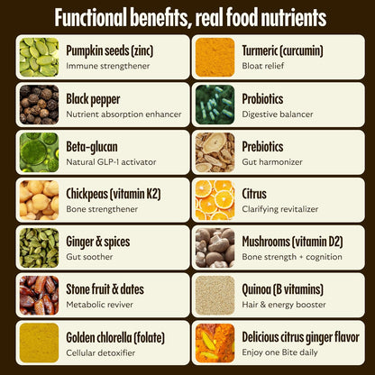 GEM Daily Bites – Clean-Design Supplement for Minimalist Kitchens, Neutral Chewable with No Added Sugar