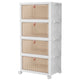 White - 36Qt 4-Tier&One Lid