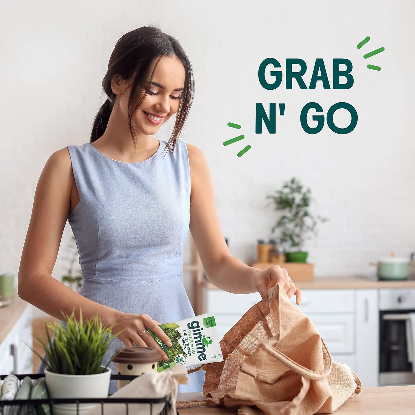 Gimme Seaweed Seaweed Snacks for Intentional Snacking Thin Crispy Texture Non-GMO 5 Count