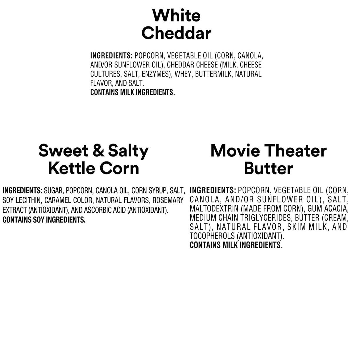 gluten free certified with clearly labeled milk and soy allergens
