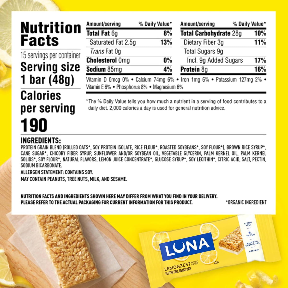 gluten-free formulation with organic rolled oats