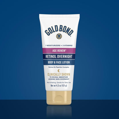 Gold Bond Age Renew Anti-Aging Lotion Set – Effortless Day and Night Routine in a Clean, Fragrance-Free Formula