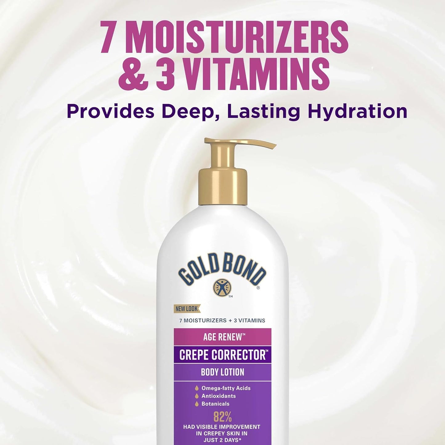 Gold Bond Age Renew Crepe Corrector Lotion – Calming Fragrance-Free Body Moisturizer for Mindful Morning Skincare