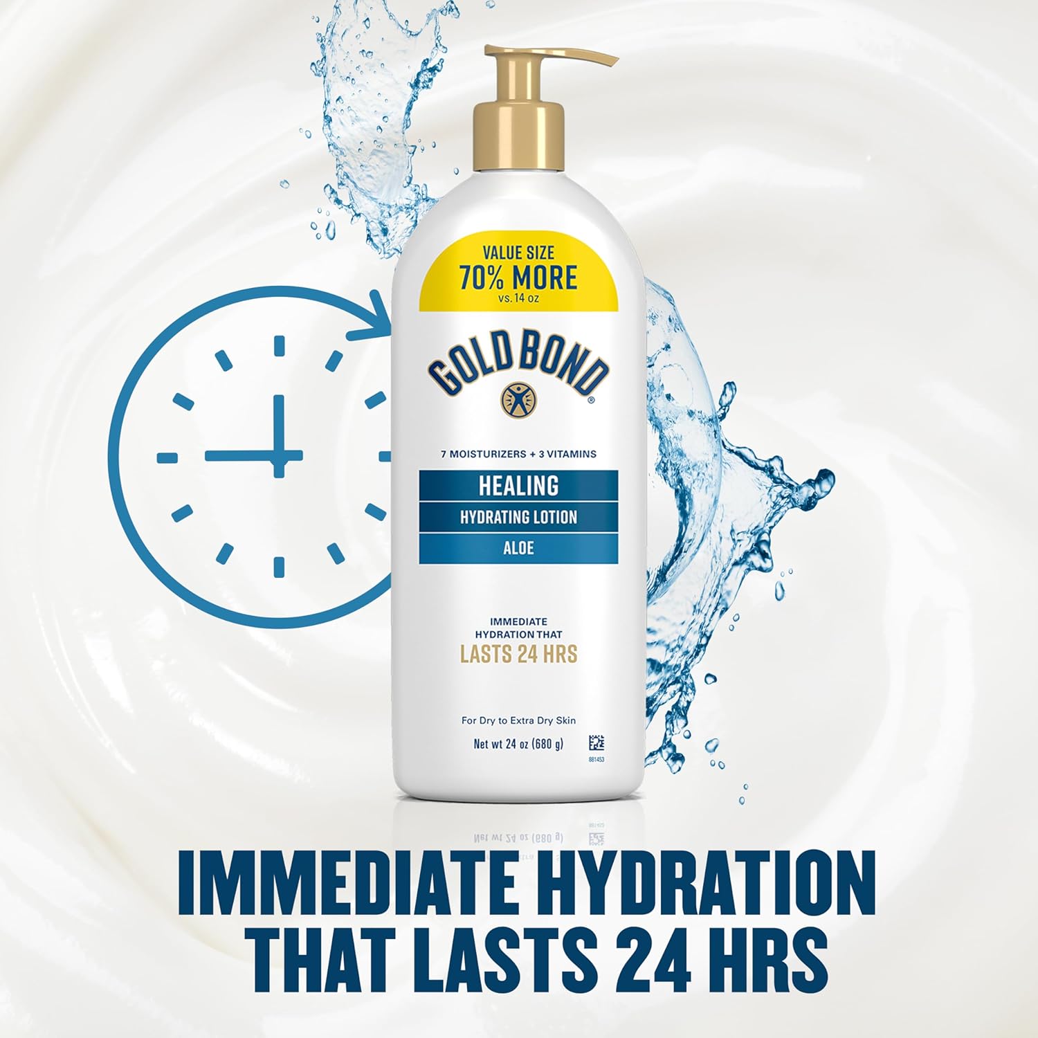 Gold Bond Healing Hydrating Lotion – Thoughtful Self-Care Gift for Her, 24 oz Long-Lasting Value Size Bottle