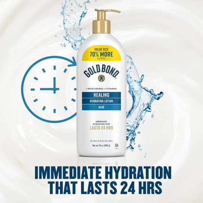 Gold Bond Healing Hydrating Lotion – Thoughtful Self-Care Gift for Her, 24 oz Long-Lasting Value Size Bottle
