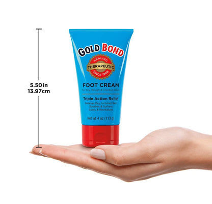 Gold Bond Therapeutic Foot Cream – Housewarming Gift for Friends with Dry Feet, Jojoba Moisturizer, Pack of 3