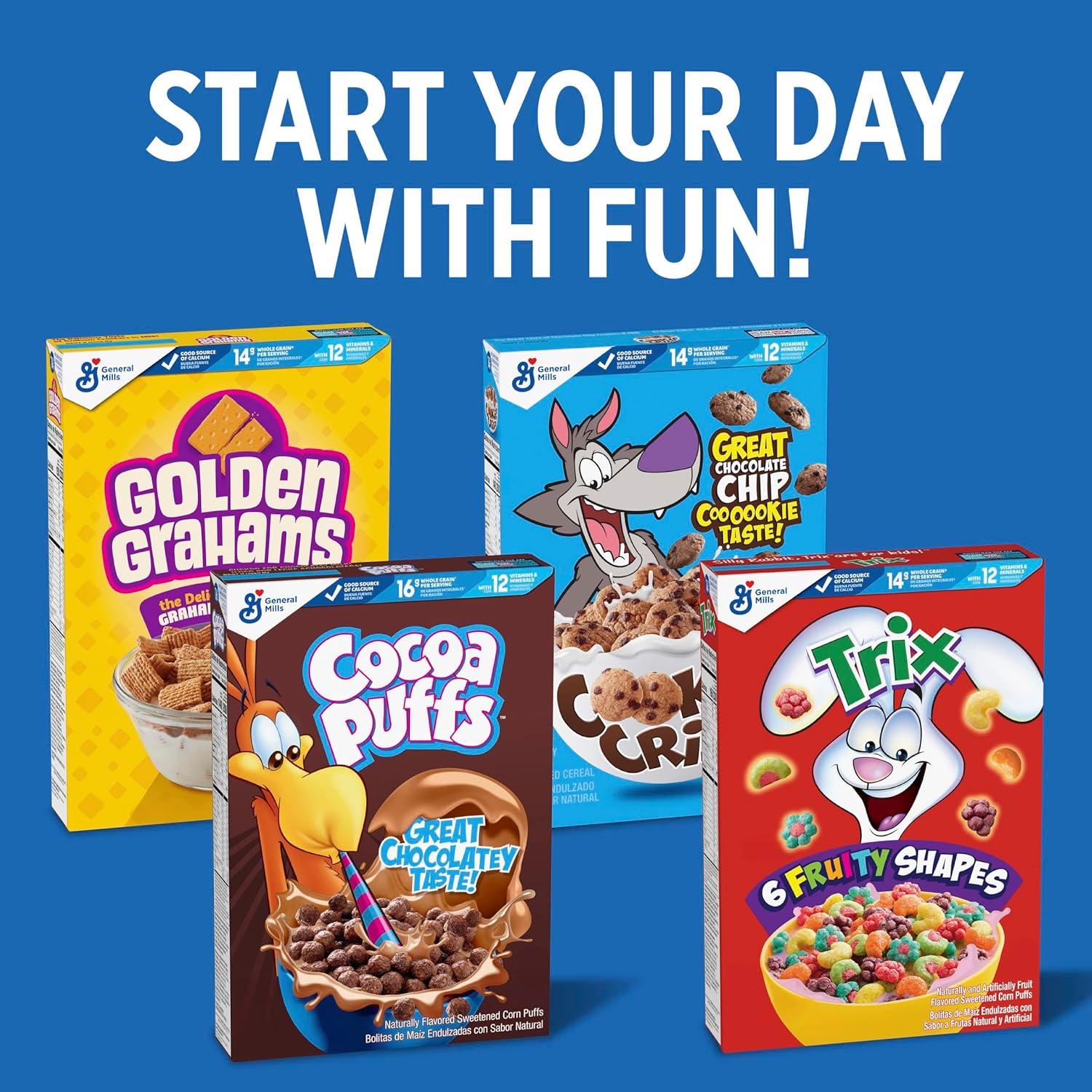 Golden Grahams Breakfast Cereal, Crispy Whole Grain Graham Flavor, Ready-to-Eat – Cozy Holiday Gift for Nostalgic Adults
