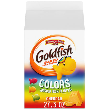 Goldfish Cheddar Cheese Crackers – Kid-Friendly Lunchbox Snack for School Lunches and After-School Munching, 27.3 oz Family Carton