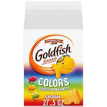 Goldfish Cheddar Cheese Crackers – Kid-Friendly Lunchbox Snack for School Lunches and After-School Munching, 27.3 oz Family Carton