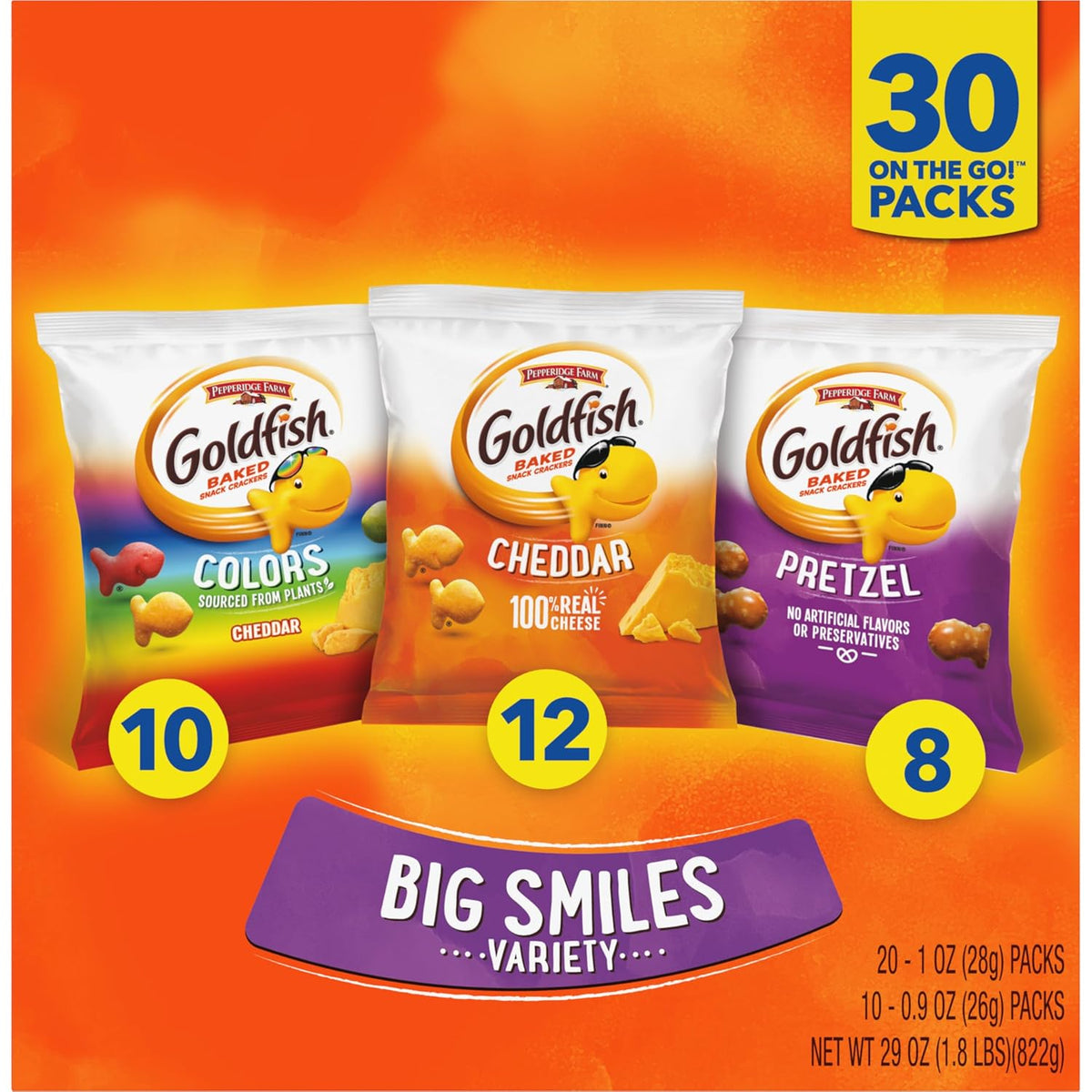 Goldfish Cheddar Crackers Halloween Edition – Trick-or-Treat Station Stocking Stuffer, 27.3 oz