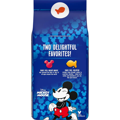 Goldfish Disney Mickey Mouse Cheddar Baked Crackers for Picky Eaters and Clean Label Snacking, 6.6 oz Bag