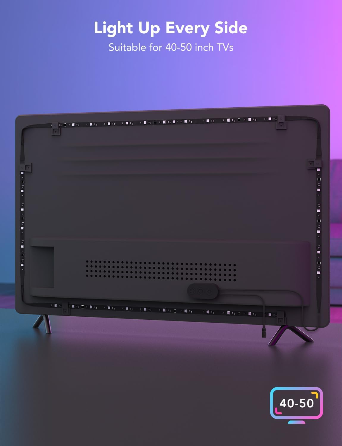 Govee RGBIC Backlight Strip – Calming Wind-Down Lighting for Bedrooms, App and Voice Controlled Scenes