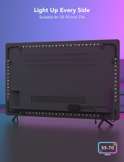 Govee RGBIC TV Backlight – Birthday Gift for Mom, Easy App-Controlled Mood Lighting for 55-65 Inch TVs