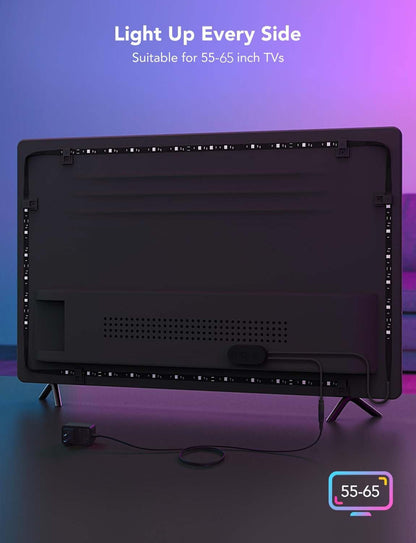 Govee RGBIC TV Backlight – Birthday Gift for Mom, Easy App-Controlled Mood Lighting for 55-65 Inch TVs