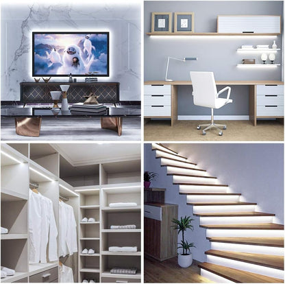 Govee White LED Tape Lights – Simple Cabinet Accent Lighting for Uncluttered Modern Interiors