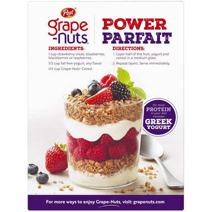 Grape-Nuts Original Breakfast Cereal – Compact Breakfast Cereal for the Backpacker's Gear Bag, Lightweight Whole Grain Fuel