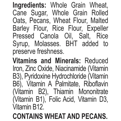 Great Grains Crunchy Pecan Cereal – Vitamin D and Fiber Breakfast Cereal for Heart-Smart Wellness Lifestyles, 19 Ounce