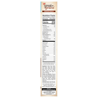 Great Grains Crunchy Pecans Cereal – Iron-Rich Whole Grain Cereal for Women's Daily Nutrition Ritual