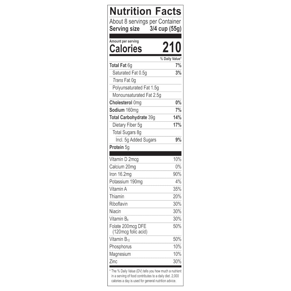 Great Grains Crunchy Pecans Cereal – Iron-Rich Whole Grain Cereal for Women's Daily Nutrition Ritual