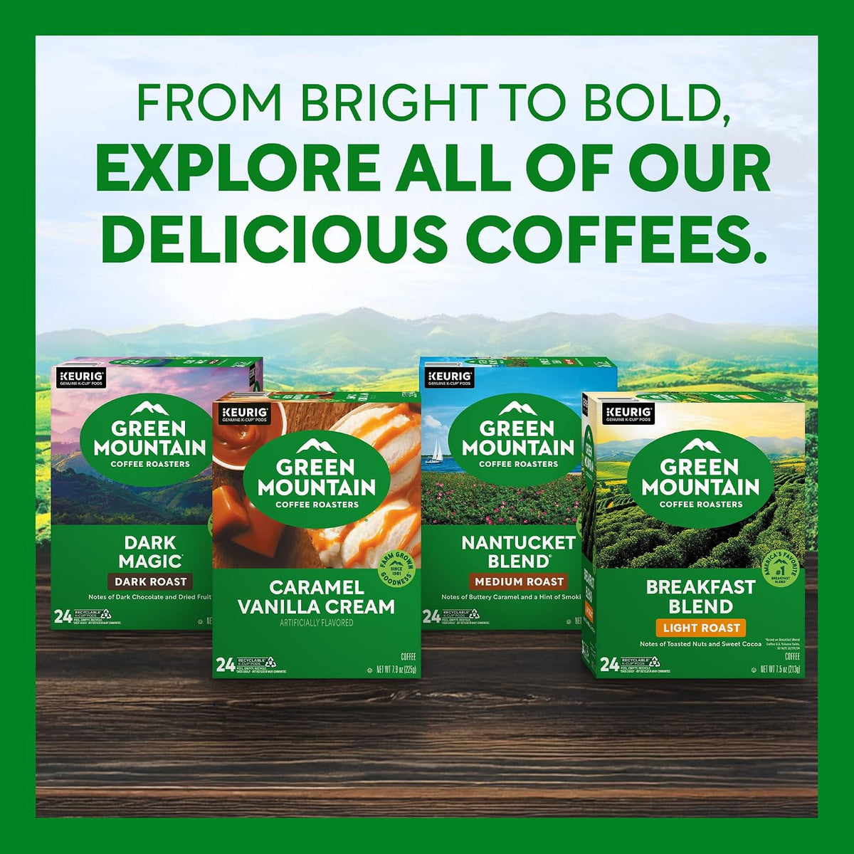Green Mountain Coffee Roasters Breakfast Blend K-Cup Pods – Pantry Coffee for Hybrid Workers and Side Hustlers, 96 Count