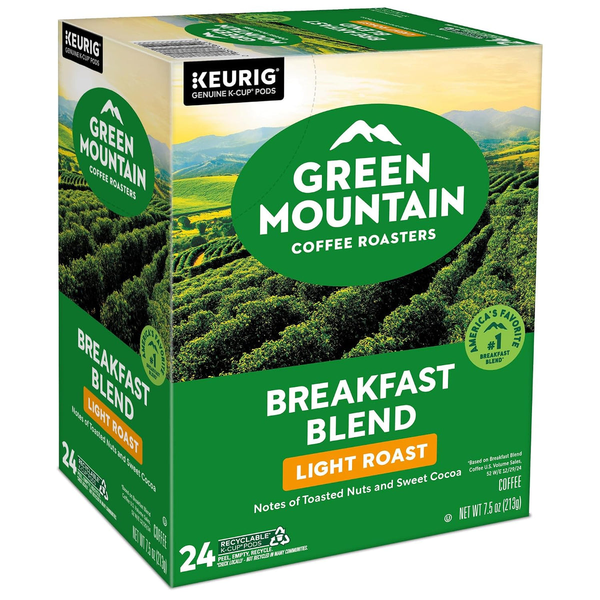 Green Mountain Coffee Roasters Breakfast Blend K-Cup Pods – Pantry Coffee for Hybrid Workers and Side Hustlers, 96 Count