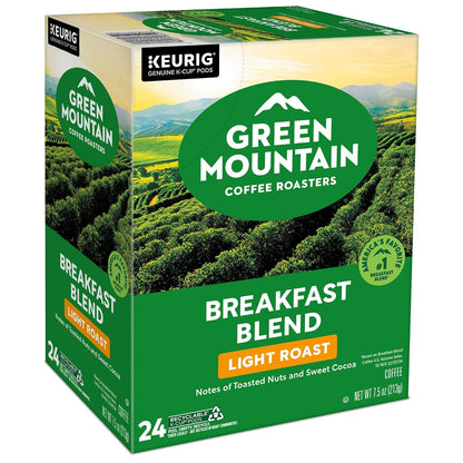 Green Mountain Coffee Roasters Breakfast Blend K-Cup Pods – Pantry Coffee for Hybrid Workers and Side Hustlers, 96 Count