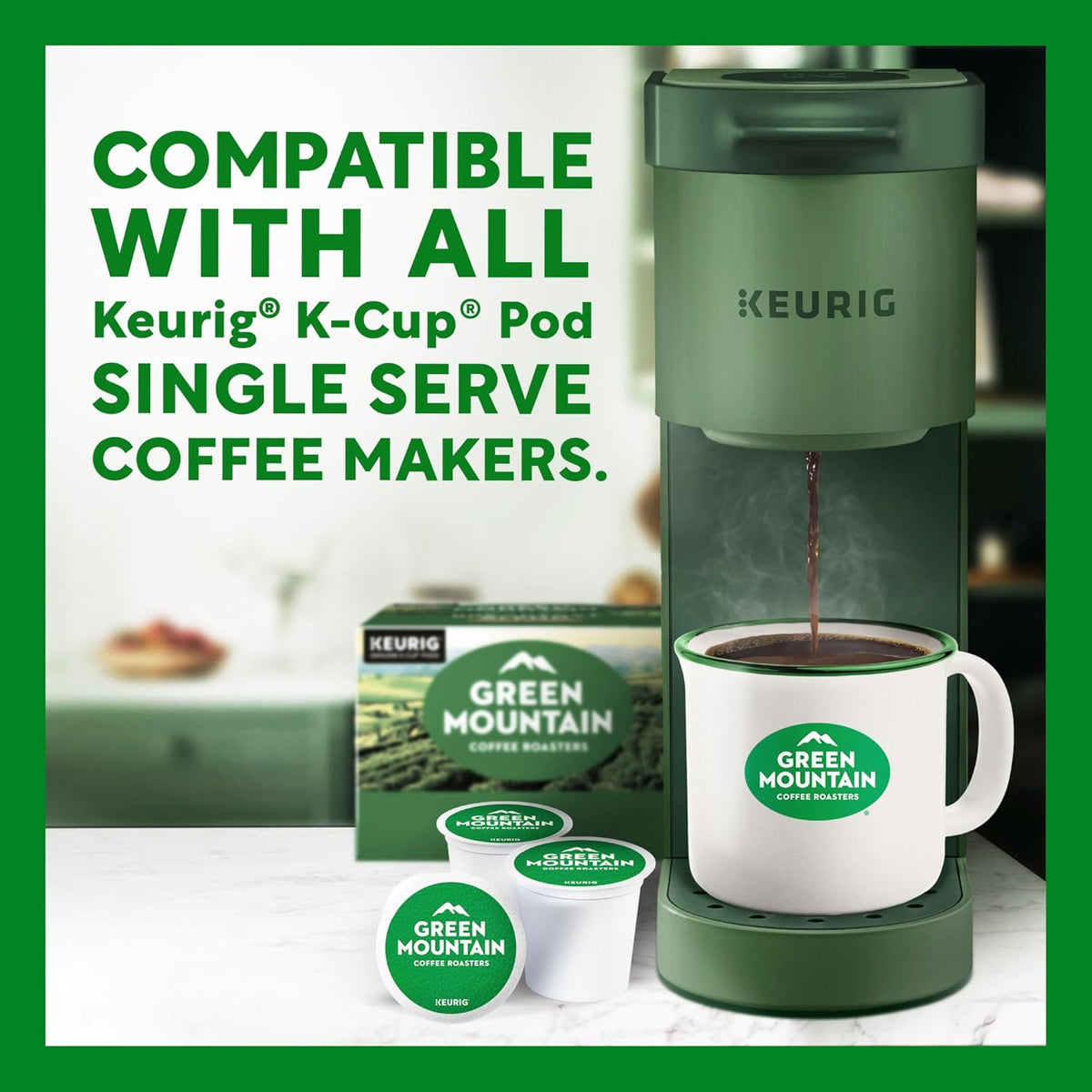 Green Mountain Coffee Roasters Breakfast Blend K-Cup Pods – Pantry Coffee for Hybrid Workers and Side Hustlers, 96 Count