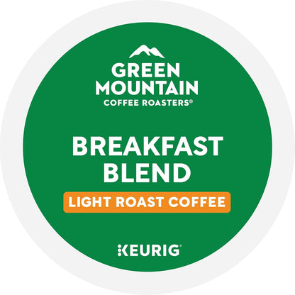 Green Mountain Coffee Roasters Breakfast Blend K-Cup Pods – Pantry Coffee for Hybrid Workers and Side Hustlers, 96 Count