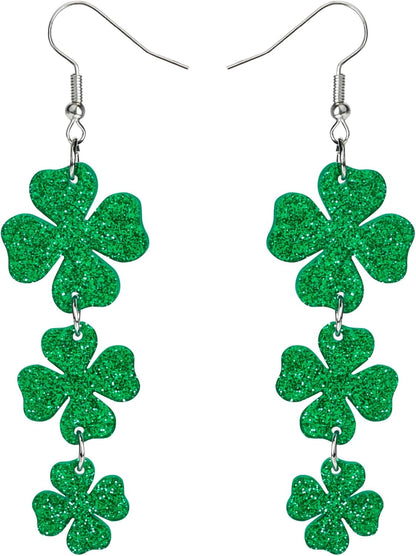 green shamrock-shaped dangle design