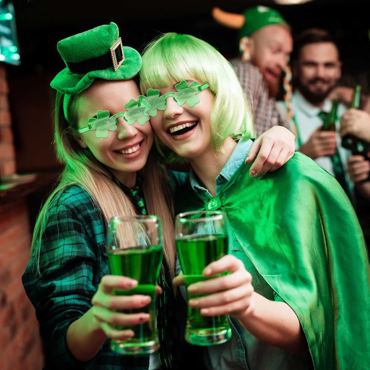 green shamrock-shaped frame design as iconic st. patrick's day visual symbol