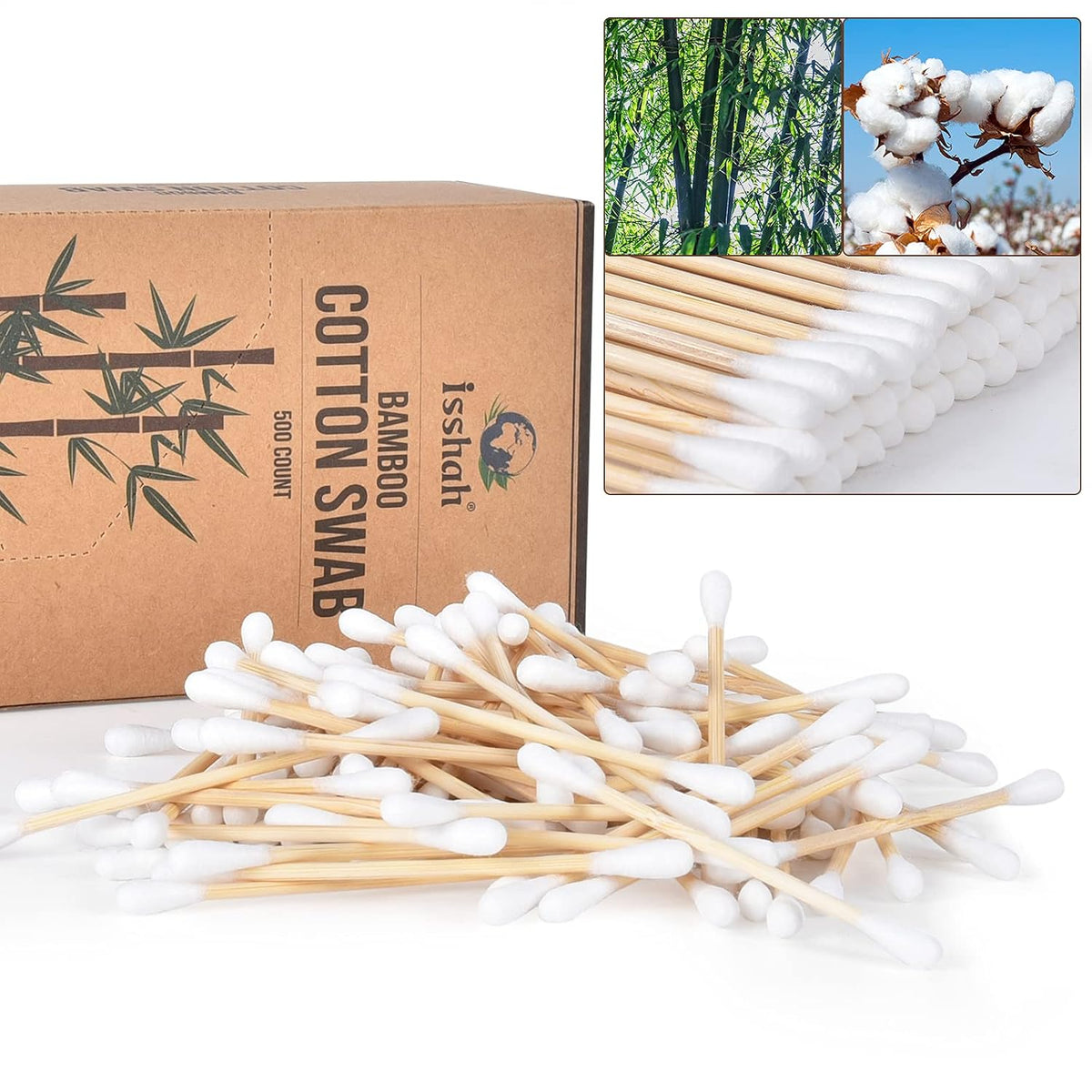 GreenSwab Co. Biodegradable Cotton Swabs – Zero-Waste Holiday Gift for Vegan Friends and Family