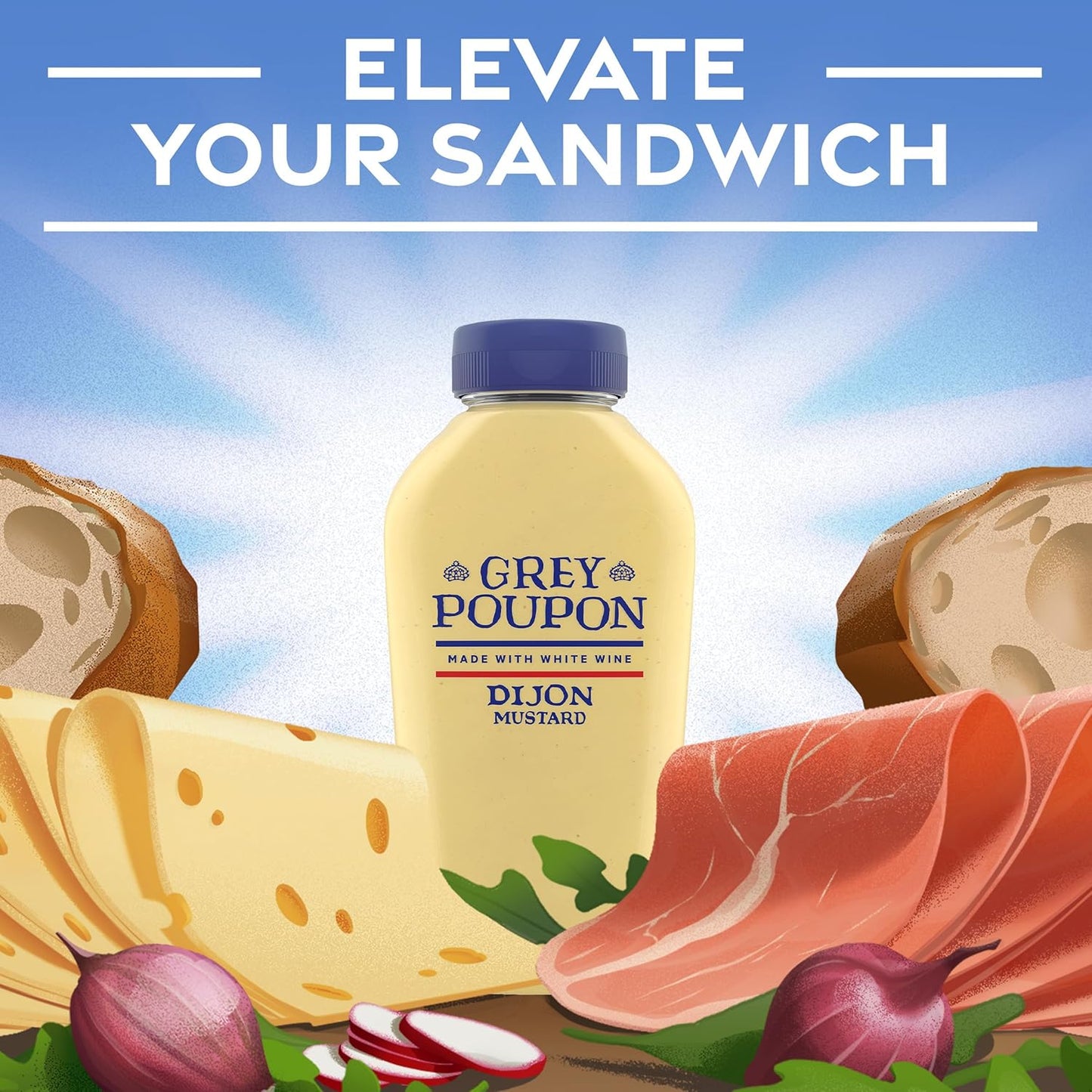 Grey Poupon Dijon Mustard – Clean, Resealable Squeeze Bottle for Clutter-Free Countertops and Intentional Kitchens
