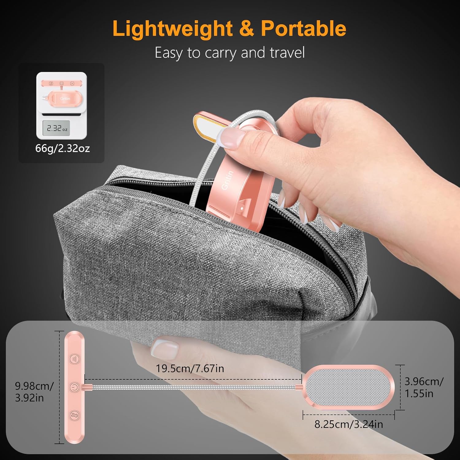 Gritin Rechargeable Book Light for Mindful Reading – 19 LED Shadow-Free Glow for Bath Time, Meditation, and Bedside Self-Care