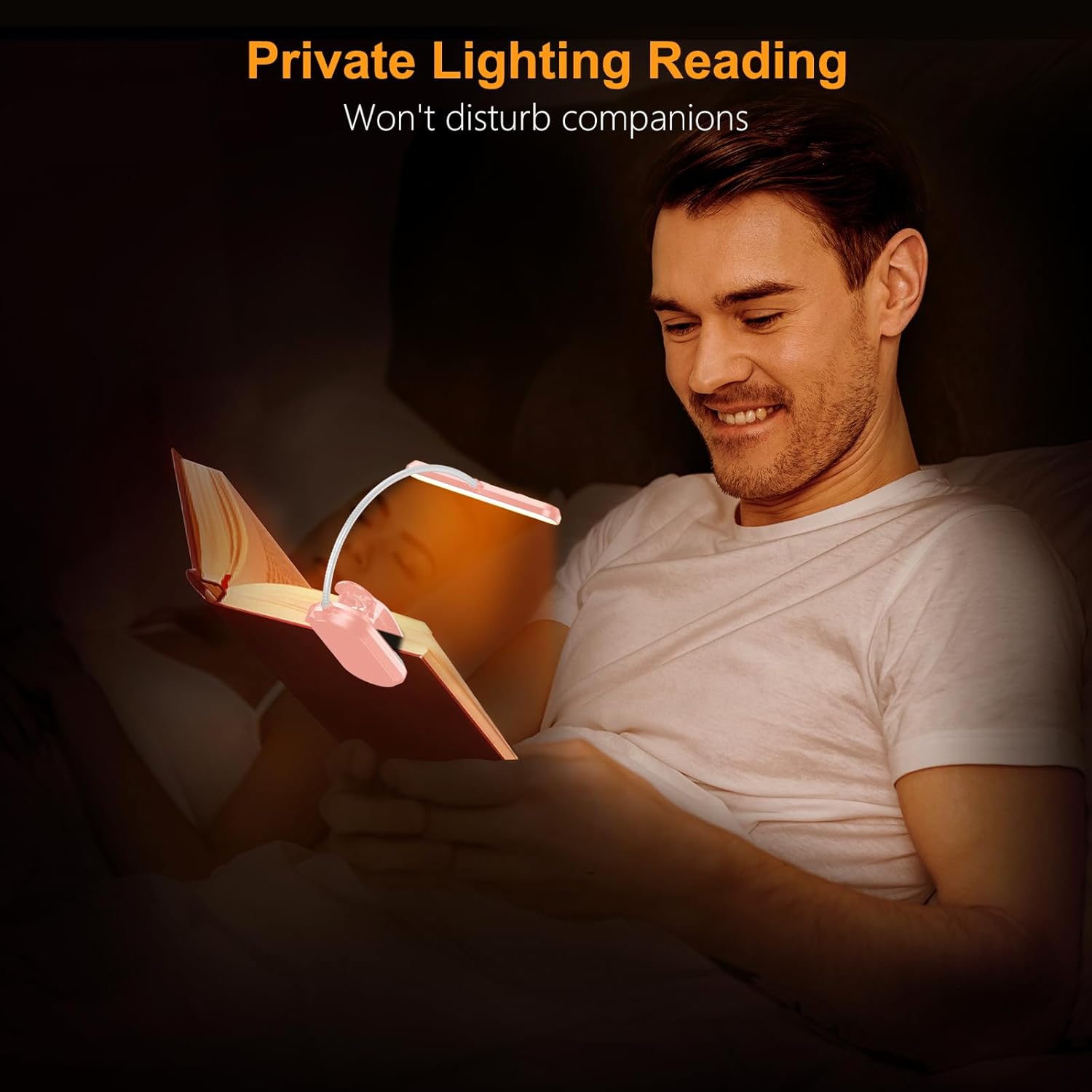 Gritin Rechargeable Book Light for Mindful Reading – 19 LED Shadow-Free Glow for Bath Time, Meditation, and Bedside Self-Care