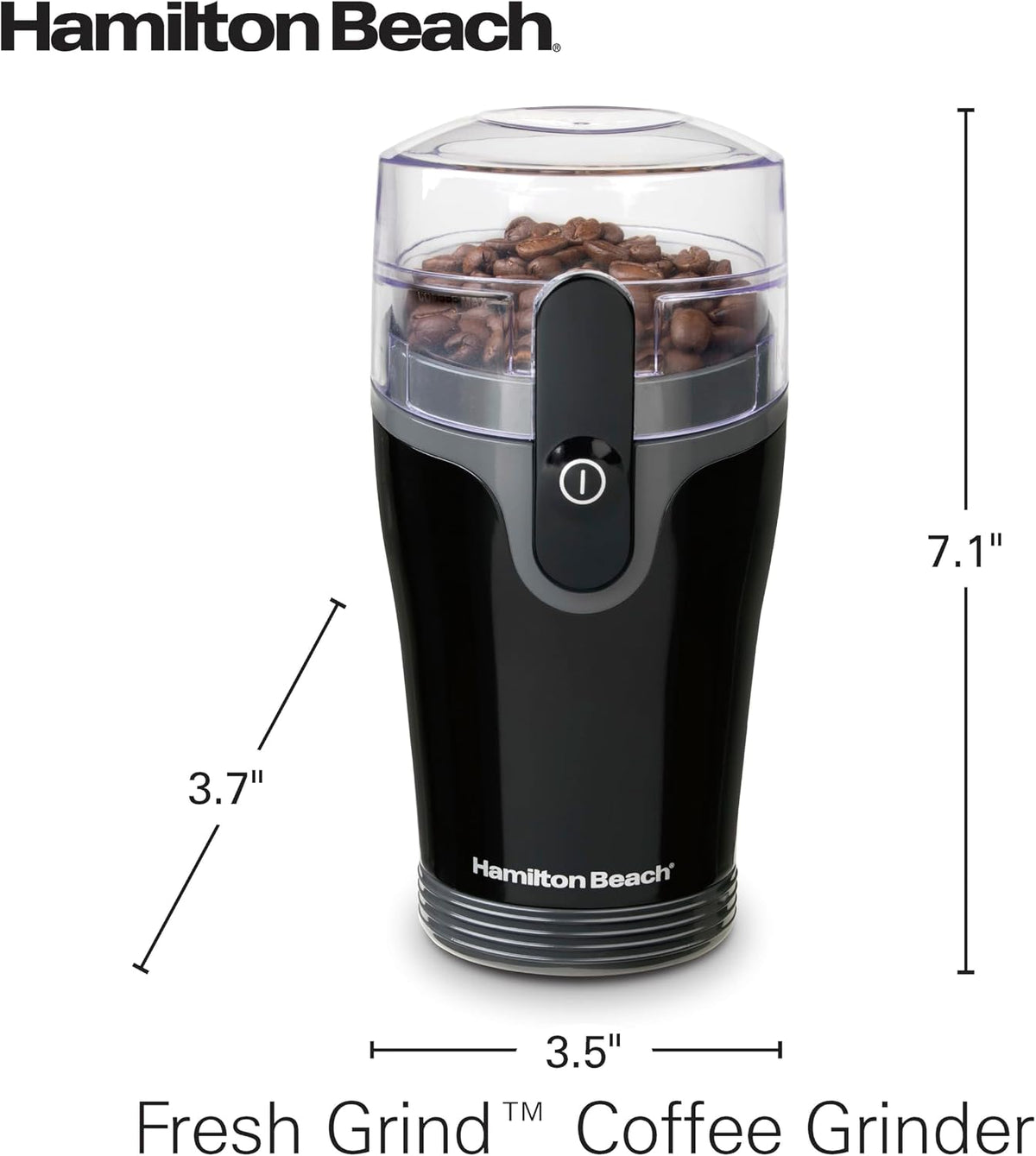 Hamilton Beach Fresh Grind Electric Coffee Grinder – One-Touch 12-Cup Grinder for Streamlined Home Office Routines