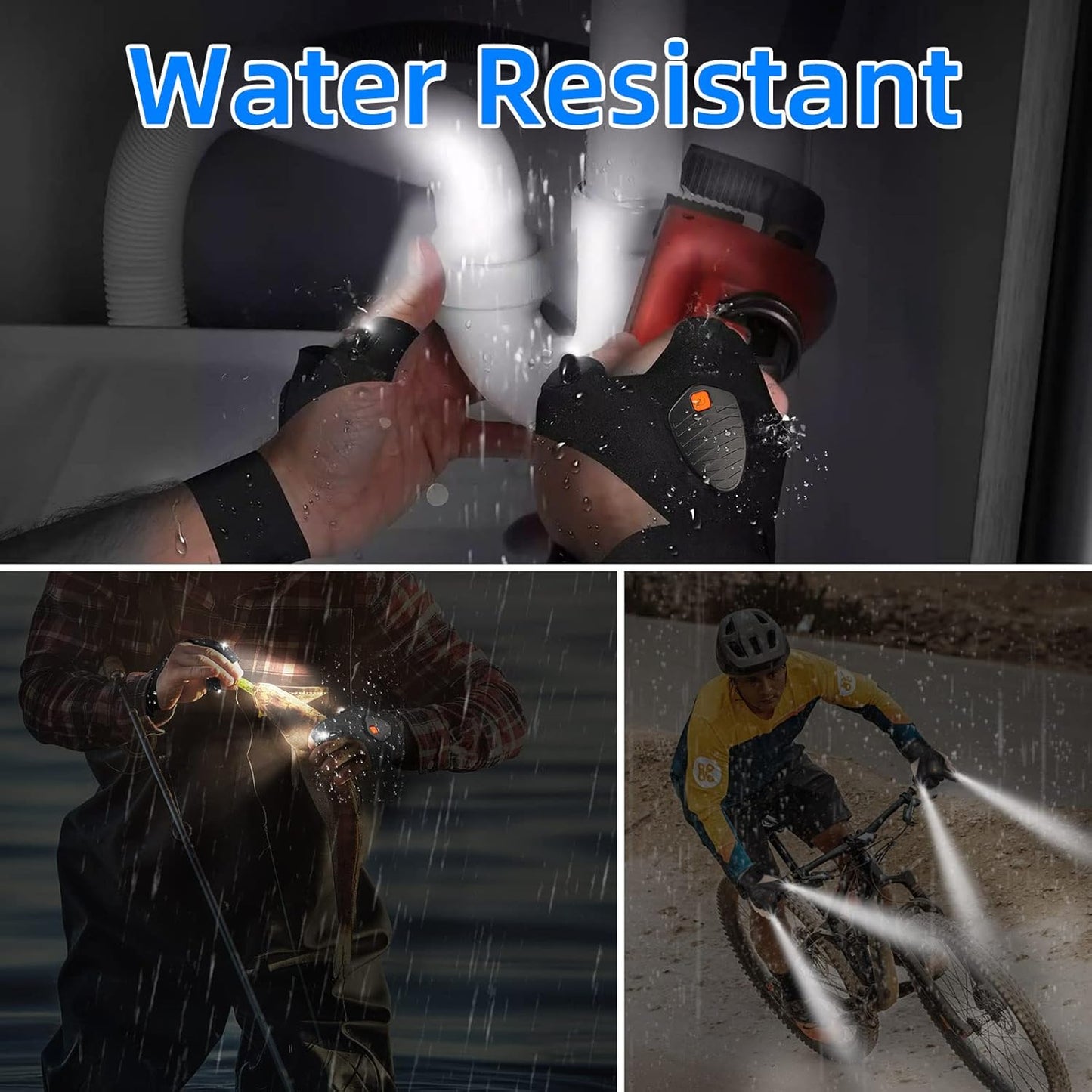 Hands-Free Flashlight Gloves – Creative Valentine's Day Gift for Him, Practical Gag Gift for Fishermen