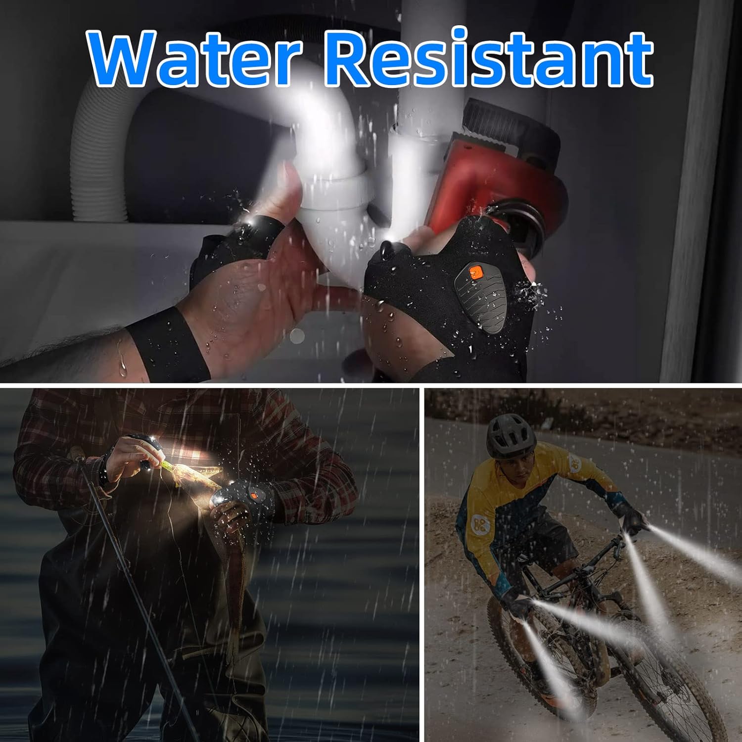 Hands-Free Flashlight Gloves – Creative Valentine's Day Gift for Him, Practical Gag Gift for Fishermen