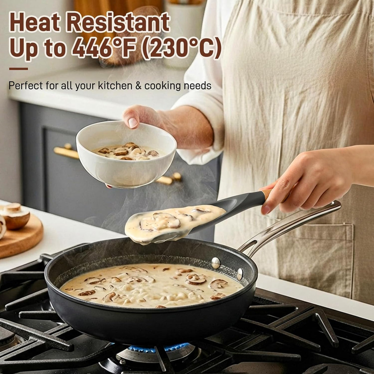hanging hole at the end of each handle compatible with the included s hooks for vertical storage