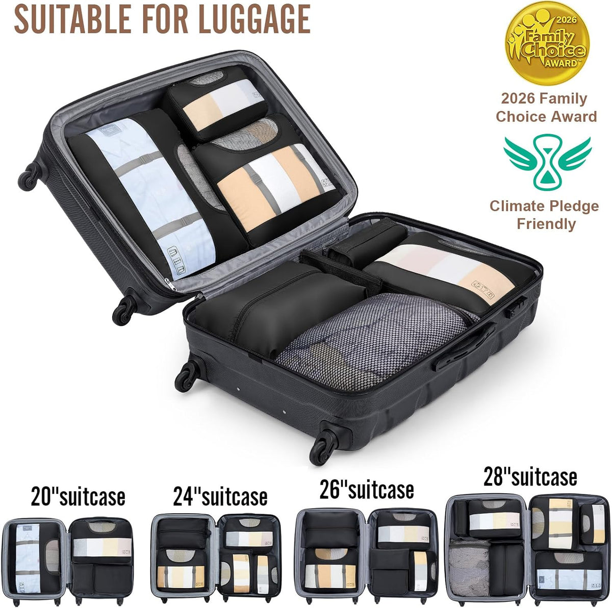 hanging toiletry bag with 4 compartments and laundry bag that doubles as a washing machine bag