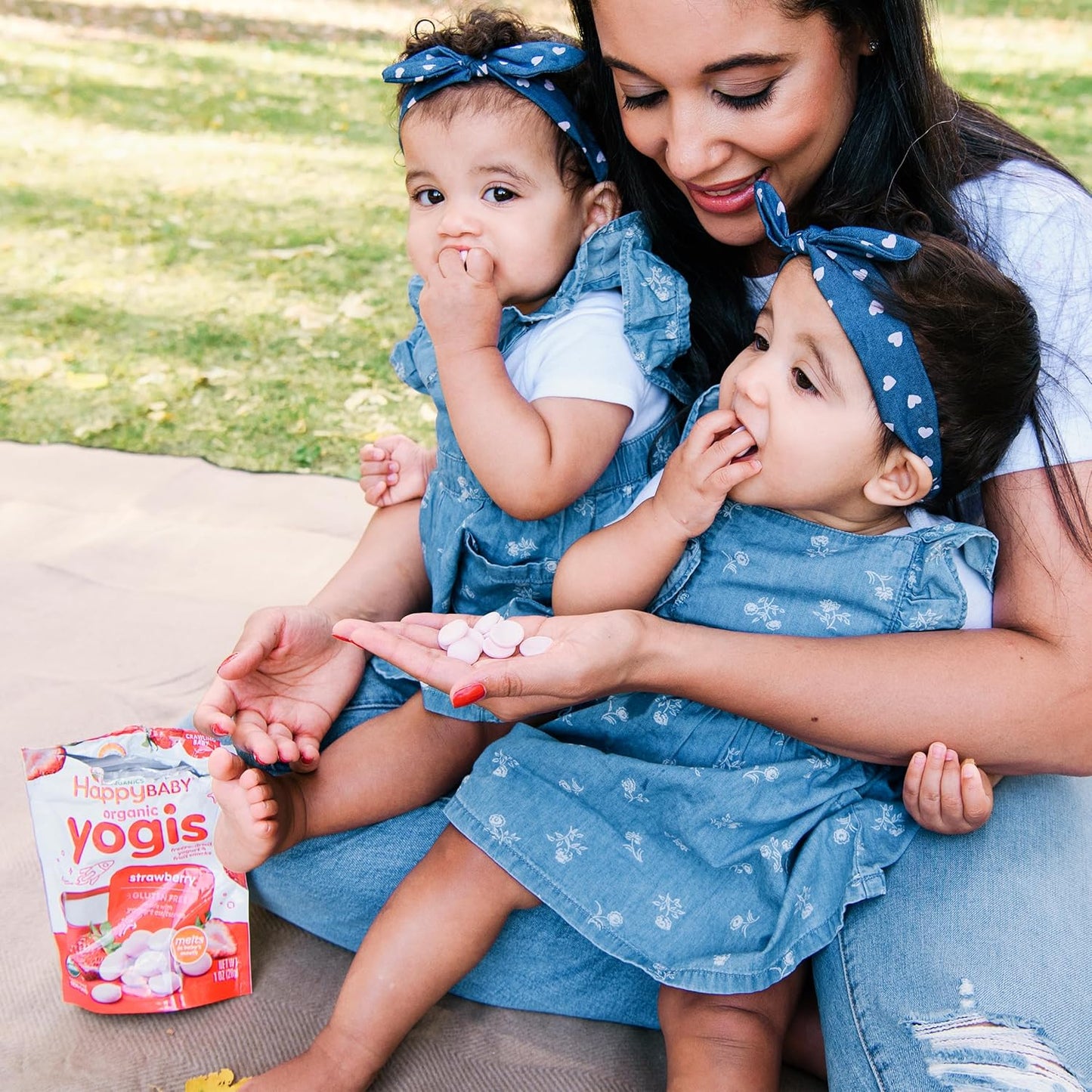 Happy Baby Organics Greek Yogis No Artificial Anything Freeze-Dried Snack for Wellness-Minded Parents, Strawberry Banana, 1 oz